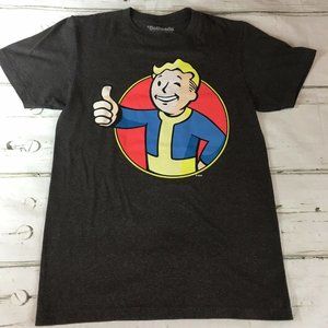 Fall Out Vault Boy Bethesda Games Xbox Playstation PC T Shirt Sz S - EUC